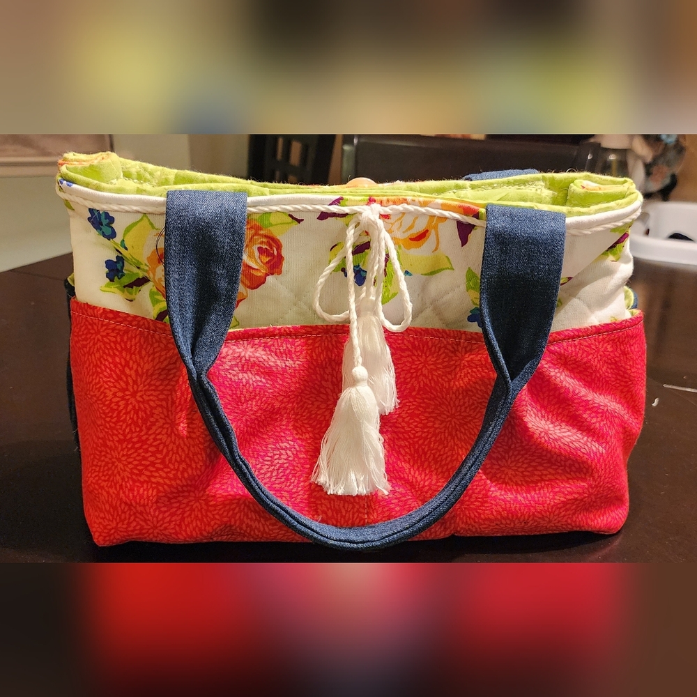 Handmade upcycled jean purse